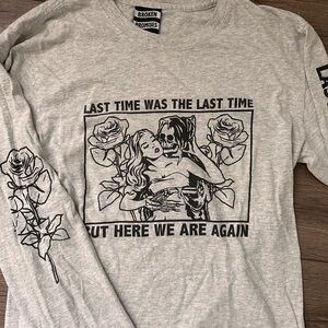 The Last Time t-shirt from Broken Promises in ash grey long sleeve construction